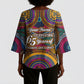 Personalized African 65th Birthday Black Excellence Kimono Sleeve Blouse Vibrant Traditional Tribal Geometric Patterns