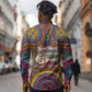 Personalized African 65th Birthday Black Excellence Long Sleeve Button Shirt Vibrant Traditional Tribal Geometric Patterns