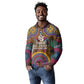 Personalized African 65th Birthday Black Excellence Long Sleeve Polo Shirt Vibrant Traditional Tribal Geometric Patterns