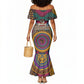 Personalized African 65th Birthday Black Excellence Mermaid Dress Vibrant Traditional Tribal Geometric Patterns