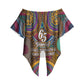 Personalized African 65th Birthday Black Excellence Off Shoulder Wrap Waist Top Vibrant Traditional Tribal Geometric Patterns