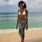 Personalized African 65th Birthday Black Excellence Sarong Vibrant Traditional Tribal Geometric Patterns