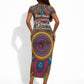 Personalized African 65th Birthday Black Excellence Short Sleeve Bodycon Dress Vibrant Traditional Tribal Geometric Patterns