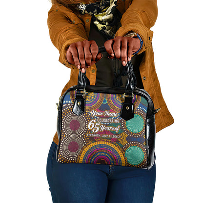 Personalized African 65th Birthday Black Excellence Shoulder Handbag Vibrant Traditional Tribal Geometric Patterns