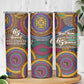 Personalized African 65th Birthday Black Excellence Skinny Tumbler Vibrant Traditional Tribal Geometric Patterns