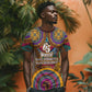 Personalized African 65th Birthday Black Excellence T shirt Vibrant Traditional Tribal Geometric Patterns