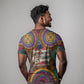 Personalized African 65th Birthday Black Excellence T shirt Vibrant Traditional Tribal Geometric Patterns