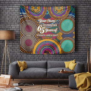 Personalized African 65th Birthday Black Excellence Tapestry Vibrant Traditional Tribal Geometric Patterns