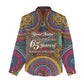 Personalized African 65th Birthday Black Excellence Women Casual Shirt Vibrant Traditional Tribal Geometric Patterns