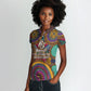 Personalized African 65th Birthday Black Excellence Women Polo Shirt Vibrant Traditional Tribal Geometric Patterns