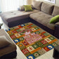 Personalized African King's 65th Birthday Area Rug Traditional Ethnic Patchwork Safari Animals