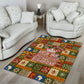 Personalized African King's 65th Birthday Area Rug Traditional Ethnic Patchwork Safari Animals