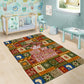 Personalized African King's 65th Birthday Area Rug Traditional Ethnic Patchwork Safari Animals