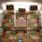 Personalized African King's 65th Birthday Back Car Seat Cover Traditional Ethnic Patchwork Safari Animals