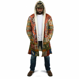 Personalized African King's 65th Birthday Cloak Traditional Ethnic Patchwork Safari Animals