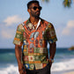 Personalized African King's 65th Birthday Hawaiian Shirt Traditional Ethnic Patchwork Safari Animals