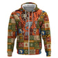 Personalized African King's 65th Birthday Hoodie Traditional Ethnic Patchwork Safari Animals