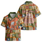 Personalized African King's 65th Birthday Kid Hawaiian Shirt Traditional Ethnic Patchwork Safari Animals