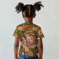 Personalized African King's 65th Birthday Kid T shirt Traditional Ethnic Patchwork Safari Animals