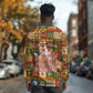 Personalized African King's 65th Birthday Long Sleeve Shirt Traditional Ethnic Patchwork Safari Animals