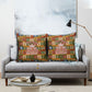 Personalized African King's 65th Birthday Pillow Cover Traditional Ethnic Patchwork Safari Animals