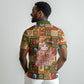 Personalized African King's 65th Birthday Polo Shirt Traditional Ethnic Patchwork Safari Animals