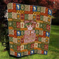 Personalized African King's 65th Birthday Quilt Traditional Ethnic Patchwork Safari Animals