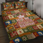 Personalized African King's 65th Birthday Quilt Bed Set Traditional Ethnic Patchwork Safari Animals
