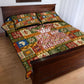 Personalized African King's 65th Birthday Quilt Bed Set Traditional Ethnic Patchwork Safari Animals