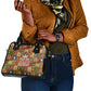 Personalized African King's 65th Birthday Shoulder Handbag Traditional Ethnic Patchwork Safari Animals