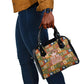 Personalized African King's 65th Birthday Shoulder Handbag Traditional Ethnic Patchwork Safari Animals