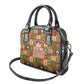 Personalized African King's 65th Birthday Shoulder Handbag Traditional Ethnic Patchwork Safari Animals