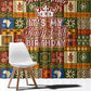 Personalized African King's 65th Birthday Window Curtain Traditional Ethnic Patchwork Safari Animals