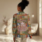 Personalized African King's 65th Birthday Women Casual Shirt Traditional Ethnic Patchwork Safari Animals