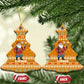 Cyprus Christmas Ceramic Ornament Santa Holding Doves Olive Branch Snowflakes - African Pride