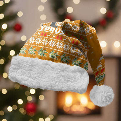 Cyprus Christmas Santa Hat Santa Holding Doves Olive Branch Snowflakes - African Pride