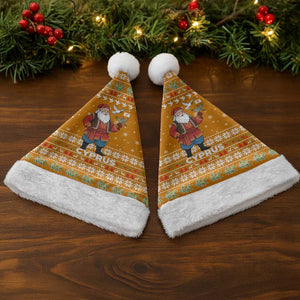 Cyprus Christmas Santa Hat Santa Holding Doves Olive Branch Snowflakes - African Pride