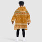 Cyprus Christmas Kid Wearable Blanket Hoodie Santa Holding Doves Olive Branch Snowflakes - African Pride