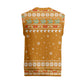 Cyprus Christmas Knitted V-Neck Vest Santa Holding Doves Olive Branch Snowflakes - African Pride