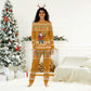 Cyprus Christmas Pajama Set Santa Holding Doves Olive Branch Snowflakes - African Pride