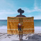 Cyprus Christmas Sarong Santa Holding Doves Olive Branch Snowflakes - African Pride