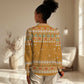 Cyprus Christmas Women Casual Shirt Santa Holding Doves Olive Branch Snowflakes - African Pride