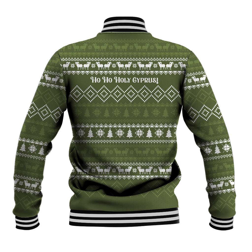 Cyprus Christmas Baseball Jacket Santa Riding Ram Ho Ho Holy Cyprus - African Pride