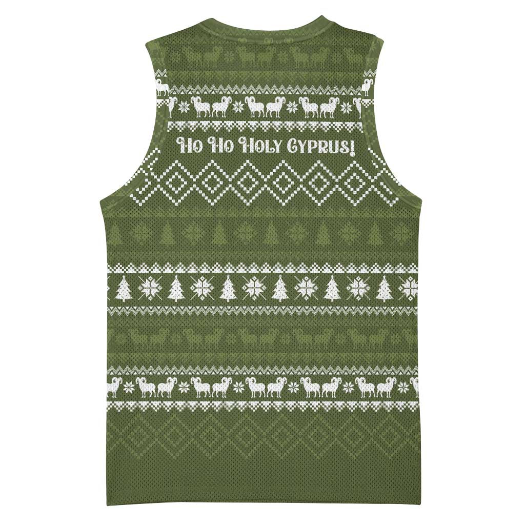 Cyprus Christmas Basketball Jersey Santa Riding Ram Ho Ho Holy Cyprus - African Pride