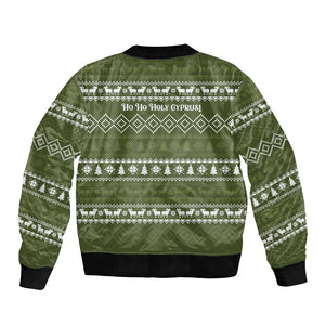 Cyprus Christmas Bomber Jacket Santa Riding Ram Ho Ho Holy Cyprus - African Pride