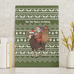 Cyprus Christmas Canvas Wall Art Santa Riding Ram Ho Ho Holy Cyprus - African Pride