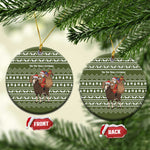 Cyprus Christmas Ceramic Ornament Santa Riding Ram Ho Ho Holy Cyprus - African Pride