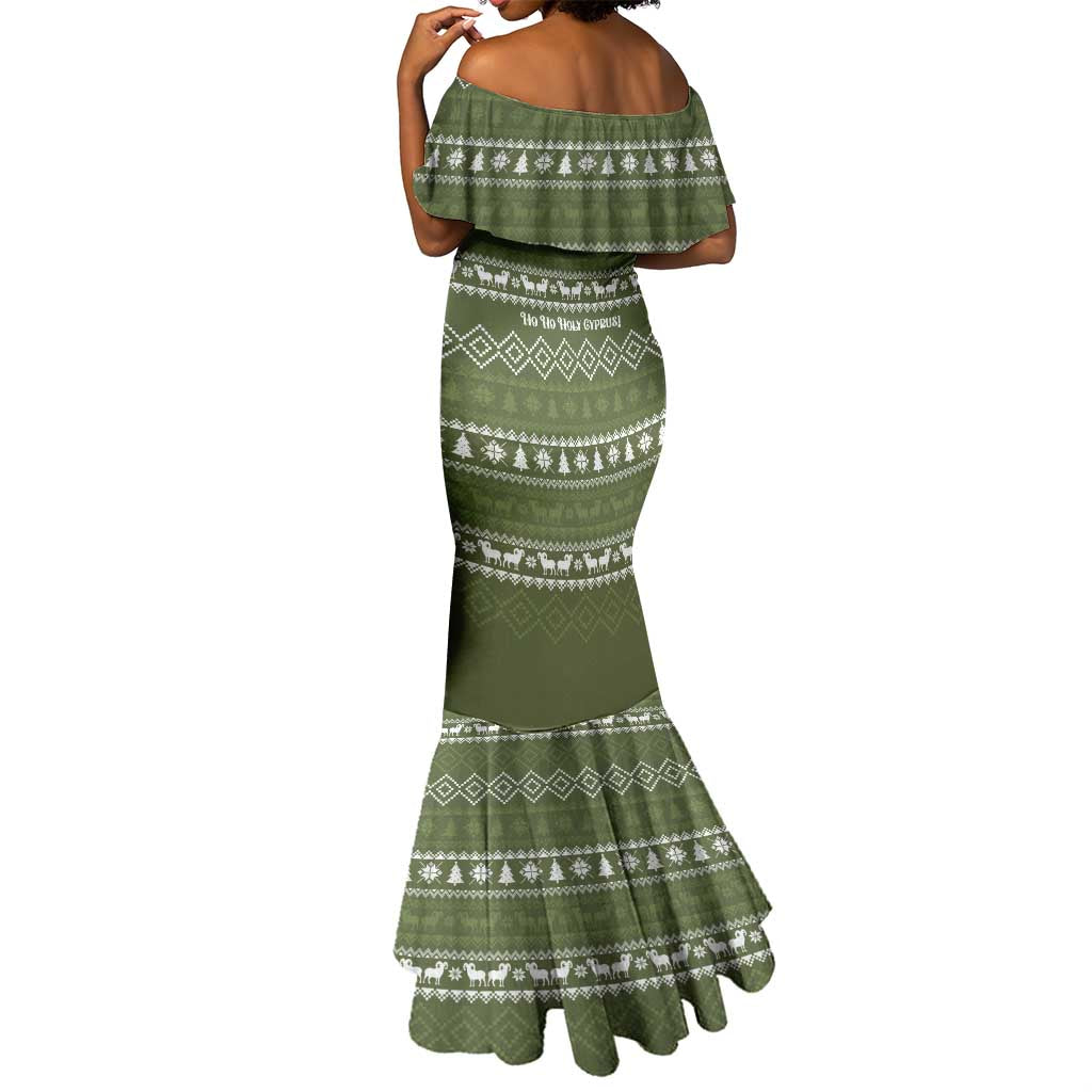 Cyprus Christmas Mermaid Dress Santa Riding Ram Ho Ho Holy Cyprus - African Pride
