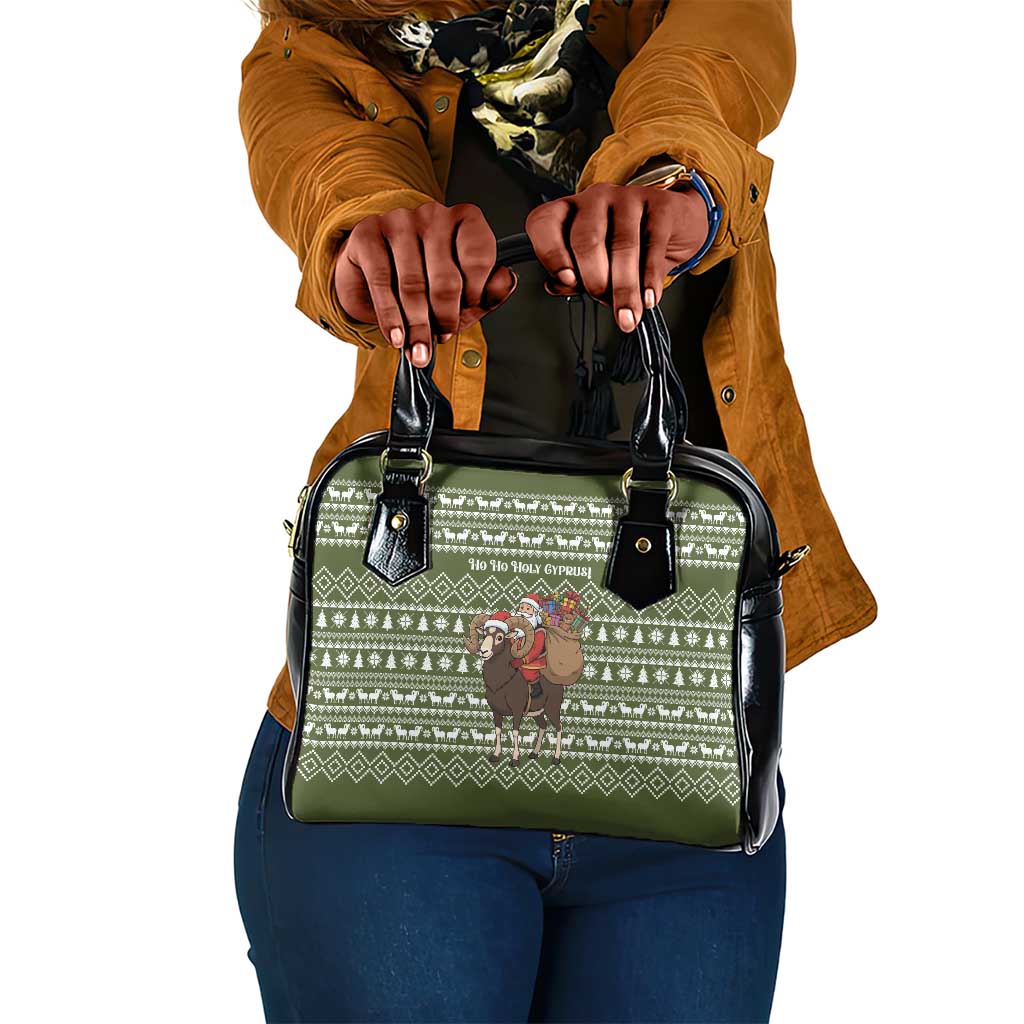 Cyprus Christmas Shoulder Handbag Santa Riding Ram Ho Ho Holy Cyprus - African Pride