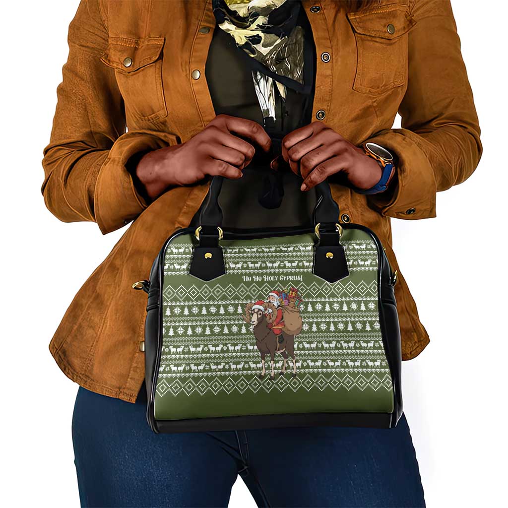 Cyprus Christmas Shoulder Handbag Santa Riding Ram Ho Ho Holy Cyprus - African Pride